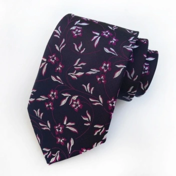 PURPLE FLOWERS TIE